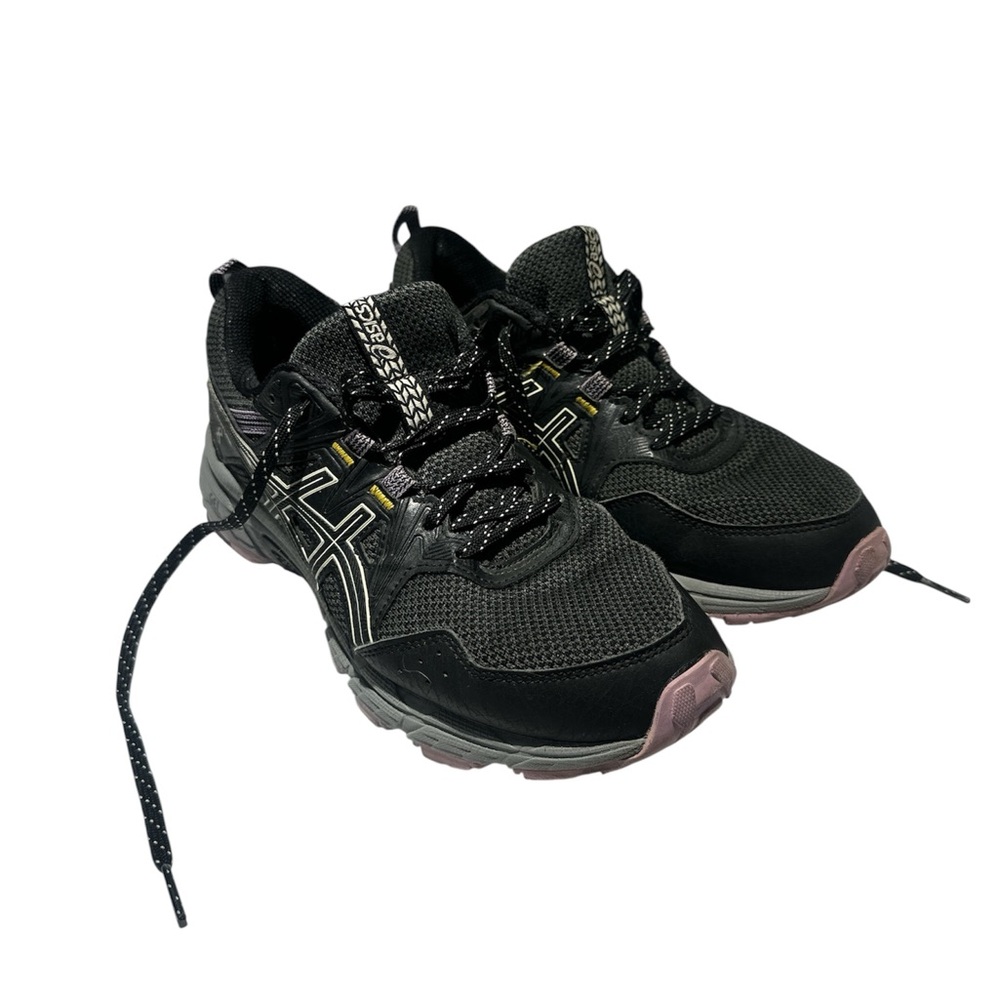 ASICS Gel-Venture 8 Shoes Women’s 8 Black Mesh Trail Running Sneakers 1012A708